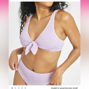 NWT Lilac Textured Bikini Set Lively medium